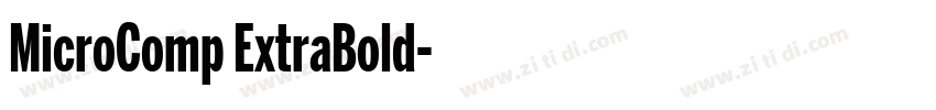 MicroComp ExtraBold字体转换
